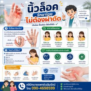 นิ้วล็อค อาการ การรักษา ไม่ต้องผ่าตัด